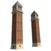 Torres Venecianas Fira Barcelona 3D Model