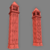 Torres Venecianas Fira Barcelona 3D Model