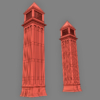 Torres Venecianas Fira Barcelona 3D Model