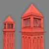 Torres Venecianas Fira Barcelona 3D Model