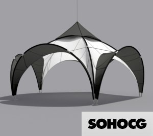 Dome Tent 20ft Canopy 3D Model