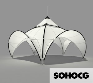 Dome Tent 30ft Canopy 3D Model