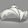 Dome Tent 30ft Canopy 3D Model With Optional Visors & Cupola