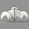 Dome Tent 30ft Canopy 3D Model With Optional Visors & Cupola