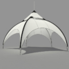 Dome Tent 30ft Canopy 3D Model With Optional Visors & Cupola