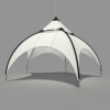 Dome Tent 30ft Canopy 3D Model With Optional Visors & Cupola