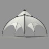 Dome Tent 30ft Canopy 3D Model With Optional Visors & Cupola