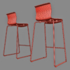 IKEA Glenn Bar Stool 3D Model 66cm & 77cm