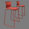 IKEA Glenn Bar Stool 3D Model 66cm & 77cm