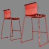 IKEA Glenn Bar Stool 3D Model 66cm & 77cm