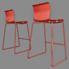 IKEA Glenn Bar Stool 3D Model 66cm & 77cm