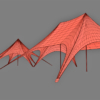 Star Tent 3D Model Single & Double Peak Event Canopy