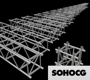 S52SV 50cm Square Box Truss 3D Model Collection