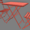 EMU Folding Metal Bistro Chair & Table 3D Model Collection French Outdoor Cafe Garden