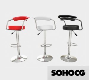 Zenith Modern Contemporary Bar Stool 3D Model