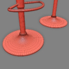 Zenith Modern Contemporary Bar Stool 3D Model