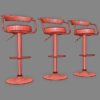 Zenith Modern Contemporary Bar Stool 3D Model