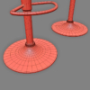 Zenith Modern Contemporary Bar Stool 3D Model