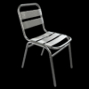 Cafe Bistro Chair Aluminium Stackable 3D Model