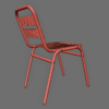 Cafe Bistro Chair Aluminium Stackable 3D Model