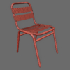 Cafe Bistro Chair Aluminium Stackable 3D Model