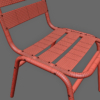 Cafe Bistro Chair Aluminium Stackable 3D Model