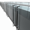 Glass Railing Steel Handrail 3D Model Collection