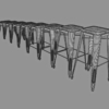 Tolix H Stool 3D Model Collection