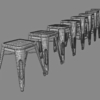 Tolix H Stool 3D Model Collection