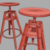 IKEA Dalfred Stool 3D Model