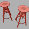 IKEA Dalfred Stool 3D Model