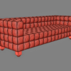 Kubus Arm Chair + Sofas 3D Model Collection