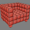 Kubus Arm Chair + Sofas 3D Model Collection