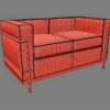 Le Corbusier LC2 Chair & Sofas 3D Model Collection