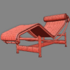 LC4 Villa Church Le Corbusier Chaise Longue 3D Model