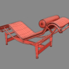 Le Corbusier LC4 Chaise Longue 3D Model