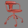 Tolix T14 Roulettes Chair 3D Model