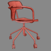 Tolix T14 Roulettes Chair 3D Model