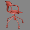 Tolix T14 Roulettes Chair 3D Model