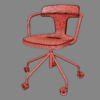 Tolix T14 Roulettes Chair 3D Model