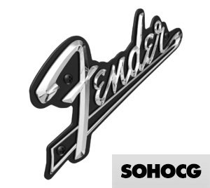 Fender Logo 3D Model for Amplifier Combo or Head