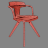 Tolix T14 Wood Chair 3D Model