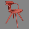 Tolix T14 Wood Chair 3D Model