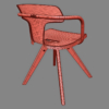 Tolix T14 Wood Chair 3D Model