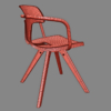 Tolix T14 Wood Chair 3D Model