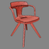 Tolix T14 Wood Chair 3D Model