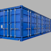 40ft Open Sided Shipping Container 3D Model (Standard Size)