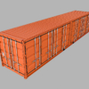 40ft Open Sided Shipping Container 3D Model (Standard Size)