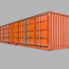 40ft Open Sided Shipping Container 3D Model (Standard Size)