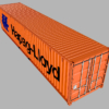 40ft Open Sided Shipping Container 3D Model (Standard Size)